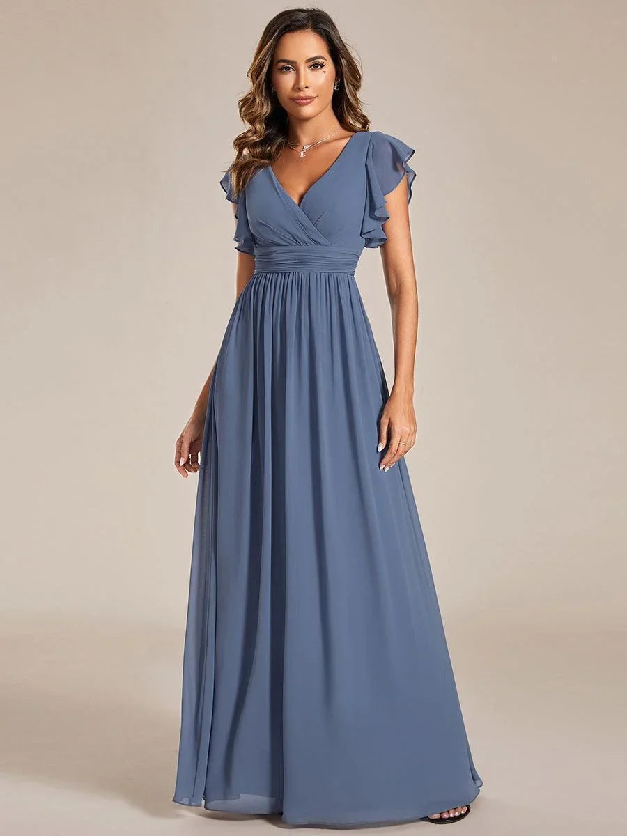 Robe Longue en Mousseline Dos Nu