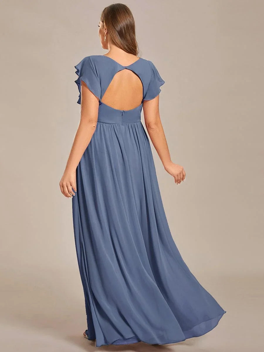 Robe Longue en Mousseline Dos Nu