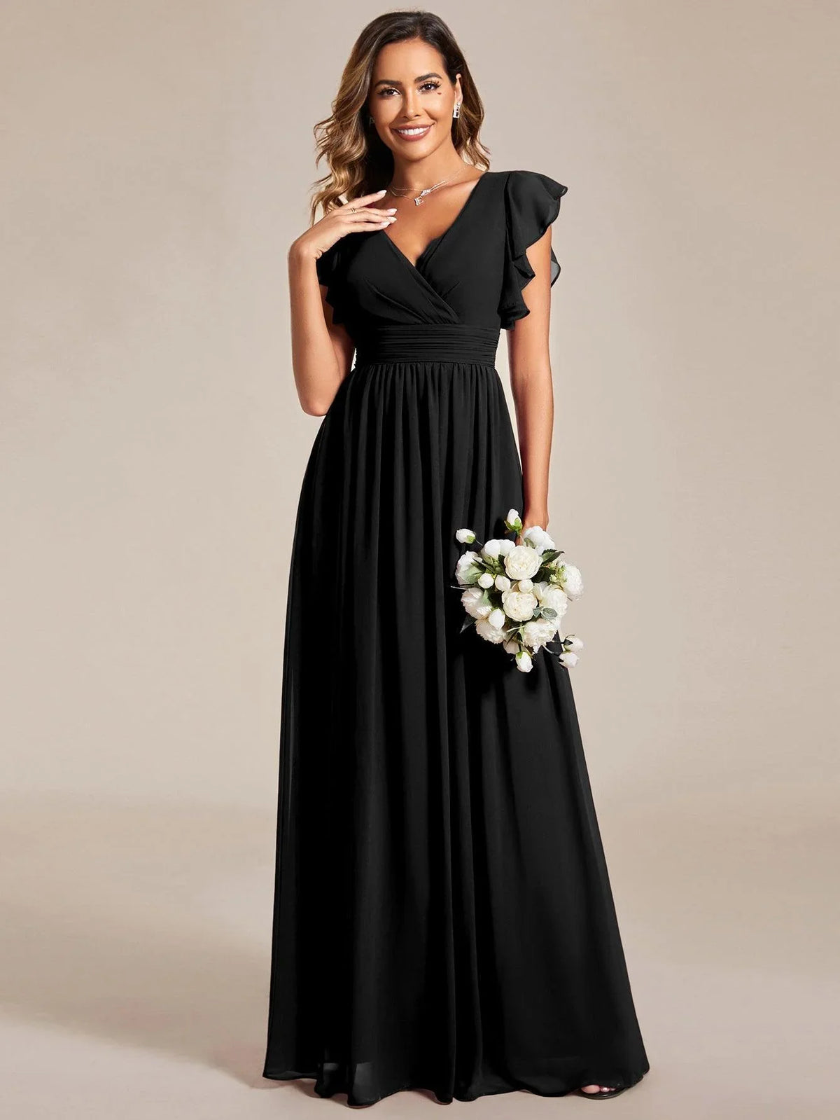 Robe Longue en Mousseline Dos Nu