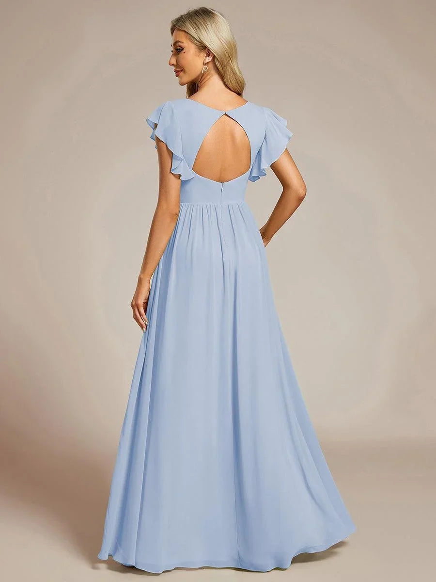 Robe Longue en Mousseline Dos Nu