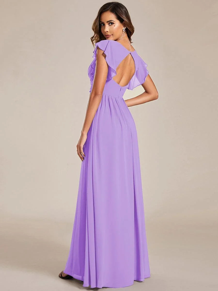 Robe Longue en Mousseline Dos Nu
