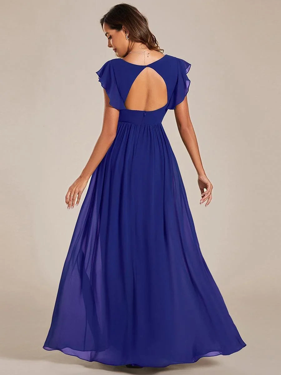 Robe Longue en Mousseline Dos Nu