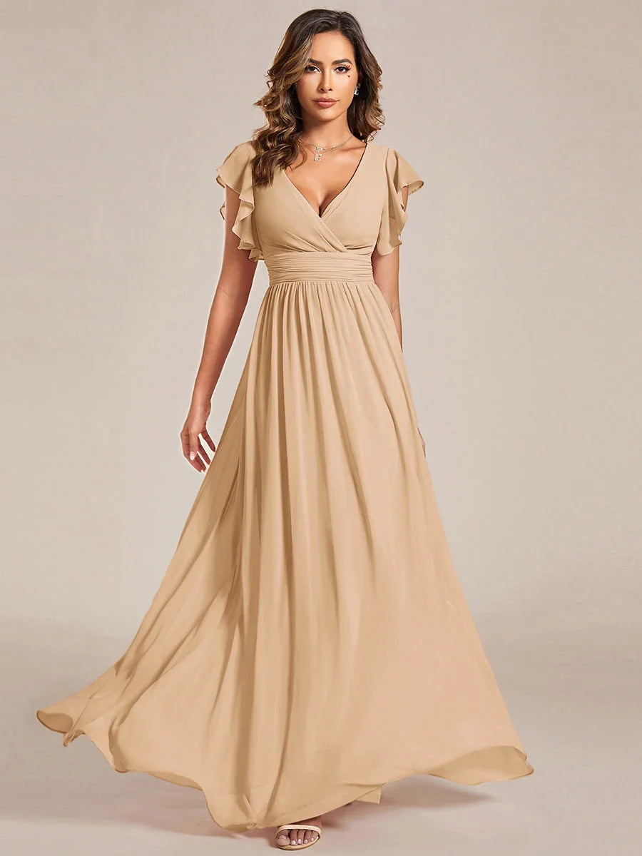 Robe Longue en Mousseline Dos Nu
