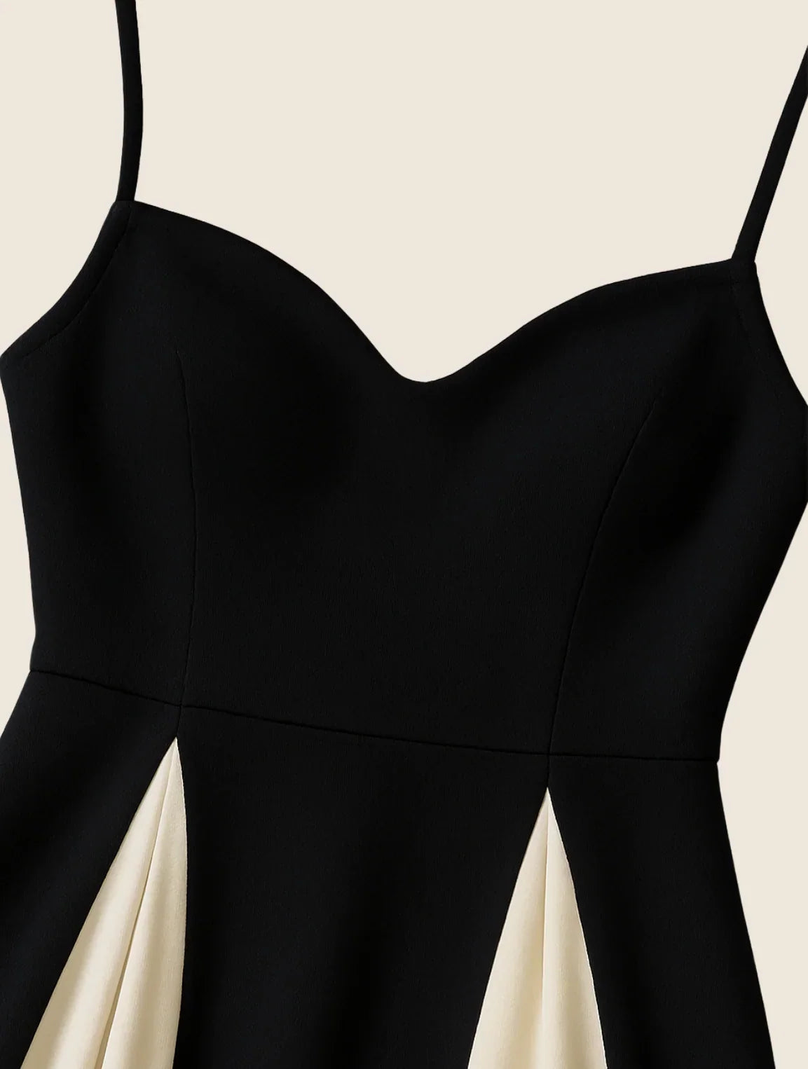 Robe Longue Color Block Décolleté Cœur